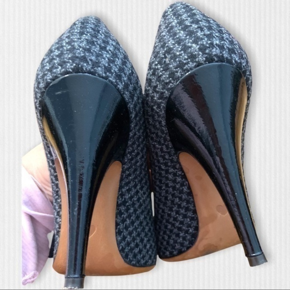 Moschino Cheap and Chic Houndstooth Bow Heels Size 6 - Picture 10 of 13